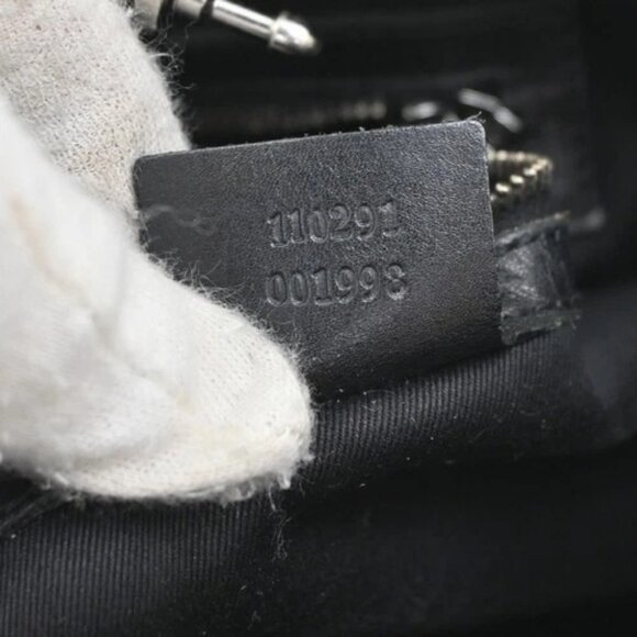 GUCCI GG Pattern Jackie Shoulder Hobo Bag Canvas Leather Black Italy 04DA282 - Picture 12 of 16
